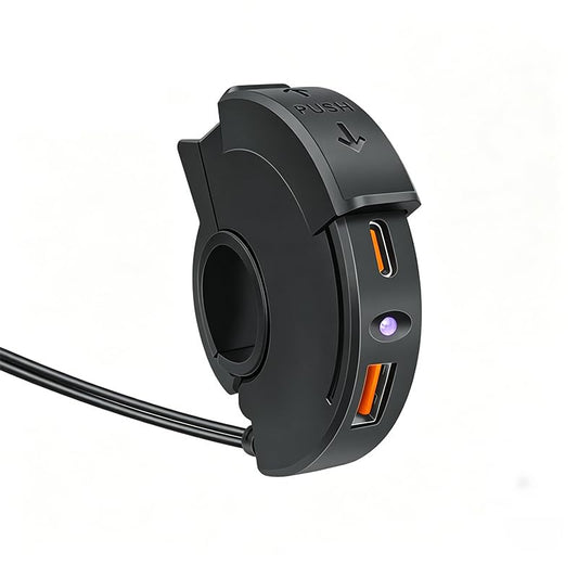 Motorcycle Phone Charger for NC750X NC 750X NC750X, Dual USB Type C Motorbike USB Charger, Water Resistant Handlebar Charging Adapter, Motorcycle Accessories