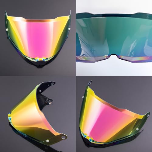 Blaze 2 Helmet Visor Replacement.Blaze 2 Outer Face Shield UV Protection Compatible with Blaze 2,Pioneer 2,MX702 (Revo Pink Gold-Day Use Only) - color: Revo Pink Gold-day Use Only