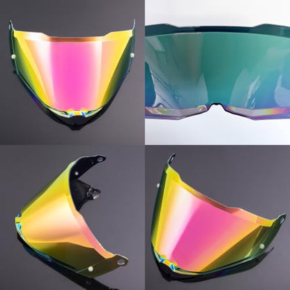 Blaze 2 Helmet Visor Replacement.Blaze 2 Outer Face Shield UV Protection Compatible with Blaze 2,Pioneer 2,MX702 (Revo Pink Gold-Day Use Only) - color: Revo Pink Gold-day Use Only