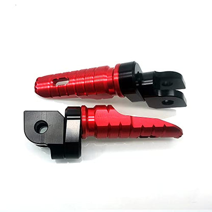 MZS Motorcycle Foot Pegs, Double Adjustable Front Rider Footpegs Footrest Rest Pedal Red Compatible with GSXR 600 750 1000 GSX250R GSXS750 GSXS1000 GSXS1000F GSF1250 GSX650 SV650 SV1000 DL650 DL1000 - size: GSXR 600 750 1000 / GSXS750 1000 / SV650 / DL650