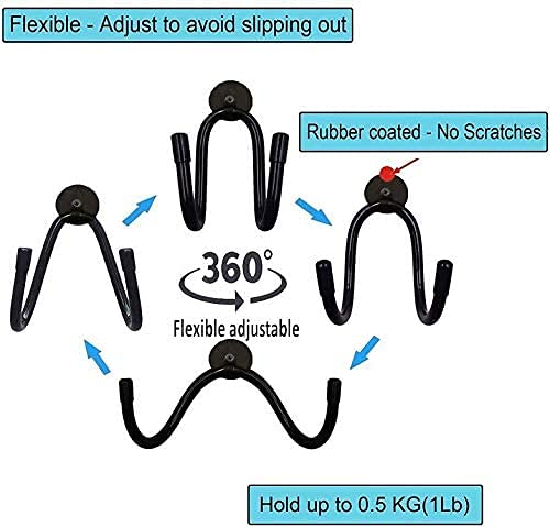 Pmsanzay Adjustable Magnetic Hanger,Strong Magnetic Hook for Cowboy Hat, Hard hat,Headphone,Shoes,Toys,Umbrella,Extension Cords,Tools,Bags,Towels,Gloves,etc - No Scratches to The Surface - W Style