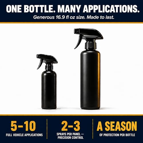 Premium Ceramic Coating Car Care Kit – 16.9 fl oz Hydrophobic Spray, Microfiber Towel, Foam Applicator Pad & Wash Sponge