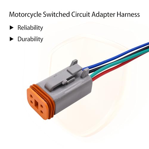 HiSport Motorcycle Switched Circuit Adapter Harness Kits Compatible with Harley Motorcycle Touring and Trike Models 1994-later