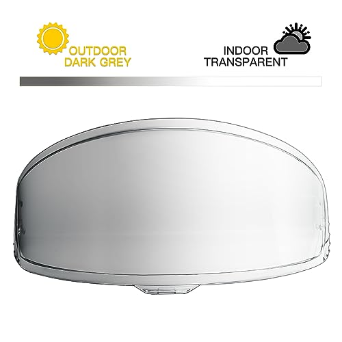 Self Tinting Motorcycle Face Shield with Transition Technology Compatible with Shoei RF-1400 Z-8 NXR2 | Photochromic Visor Replacement,Clear to Dark Grey,Sun Protection - size: Photochromic-1400