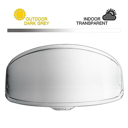 Self Tinting Motorcycle Face Shield with Transition Technology Compatible with Shoei RF-1400 Z-8 NXR2 | Photochromic Visor Replacement,Clear to Dark Grey,Sun Protection - size: Photochromic-1400