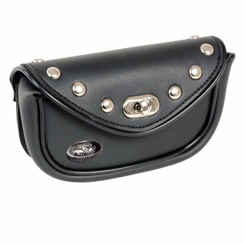 Milwaukee Leather Windshield Bag - PVC Motorcycle Storage w/Turn Lock or Hook Closure - Fits Most Bikes - One Size - color: MP8700-BLACK, size: One Size