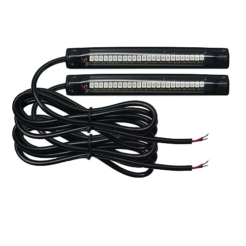 2Pcs 10CM Amber led Strip Motorcycle Turn signal lights,Universal Front Rear Indicator Blinker Tail Light Bars with 24LED 12V for Motorcycle Trailer ATV UTV SUV Golf Cart