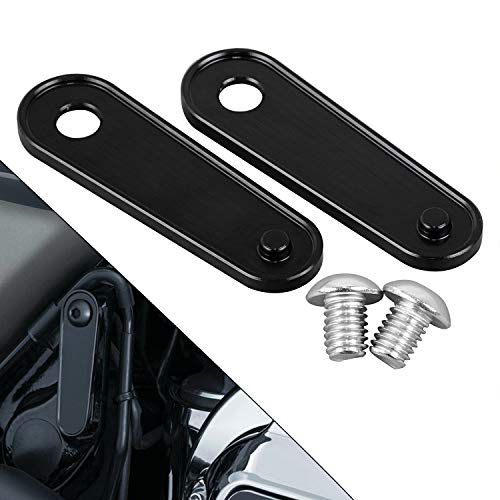 Black Passenger Rear Floorboard Foot Peg Frame Plates for Harley Touring Models 1993-2023,Pair - color: Black
