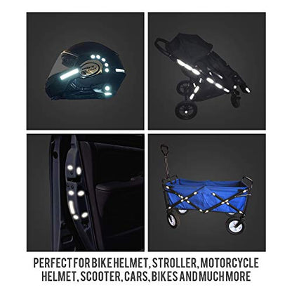 ReflecToes 330 Reflective Stickers Oval 5 Pack - Bicycle Frame, Helmet, Stroller, Scooter, Pedals - 5 Pack - 3.5 x 5.5 inches Per Sheet - 150 Bright Retro Reflective Stickers 330 Candle Power - style: Oval 330