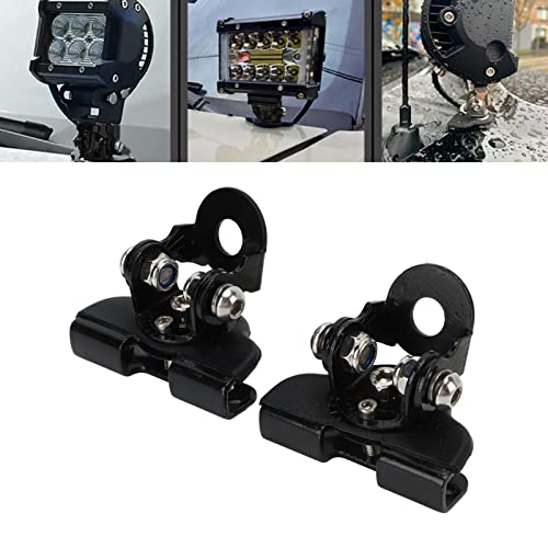Led Light Bar Hood Mounting Brackets, 2pcs Led Work Light Mounting Bracket Kit, Aluminum Alloy Clamp, Offroad Light Mount Bracket, Universal Fit for Cars, Trucks, SUVs