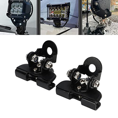 Led Light Bar Hood Mounting Brackets, 2pcs Led Work Light Mounting Bracket Kit, Aluminum Alloy Clamp, Offroad Light Mount Bracket, Universal Fit for Cars, Trucks, SUVs
