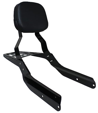 YHMOTO Passenger Sissybar Backrest with Luggage Rack Fits for Honda VTX 1300 1800 N/R/S Models 2002-2008 (Black) - size: Black