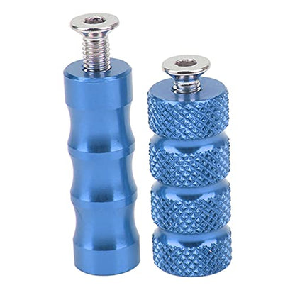 Buachois 2 Pair CNC Motorcycle Knurled Shifter Peg Anti-Skid Gear Shift Brake Lever Foot Pegs Pedal 6mm Hole Front Footrests for Mounting Bolts Moto (Blue) - color: Blue