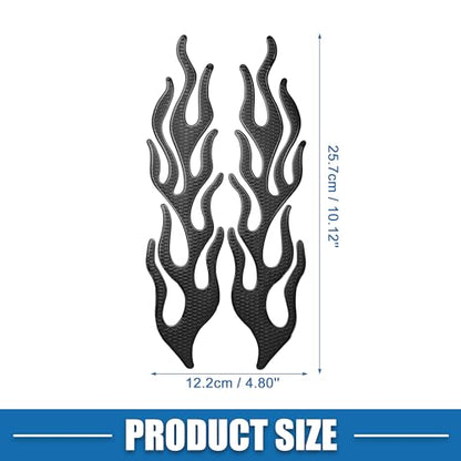 Universal 3D Motorcycle Gas Tank Decal 10.12''x4.80'' Gas Tank Protector Sticker Fuel Oil Gas Tank Pad Protector Sticker Decal PVC Rubber Black - color: Black