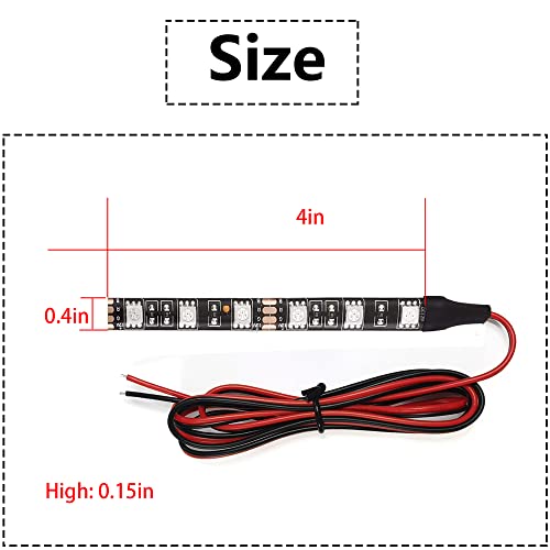 Universal 2pc 4in Motorcycle LED Turn Signal Light Amber LED Strip Light Bar for Motorcycle Car Scooter ATV UTV Golf cart Front Rear Turning Indicator Lights Blinker Tail Running Light