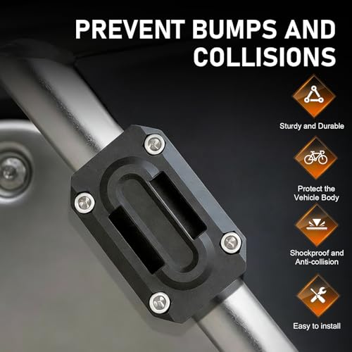 2 PCS Motorcycle Engine Guard Bumper Protection Block, Nylon Anti-Scratch Motorcycle Bumper Decor Slider, Engine Guard Crash Bar Protectors Slider, Universal for 22mm/25mm/28mm (Black)