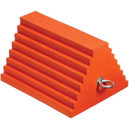 Checkers One Large Wheel Chock for 27-32" Tires, Heavy Duty Wheel Chocks for Semi Trucks, Utility, Tractor Trailer, 20k lb Load Capacity, Made in the USA, Polyurethane, UCTS003