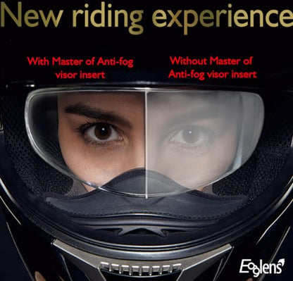 Universal Motorcycle Full Face Helmet Shield Anti Fog Film,Clear Visor Lens Insert Fog Resistant Waterproof Sticker