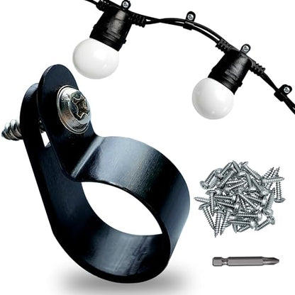 120 Pack 1/2 in Rope Light Clips Black,Rope Light Clips p-Style Mounting Clips Plastic Cable Clamps for Wire Management (Black-120p, 1/2) - color: Black-120p, size: 1/2