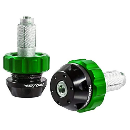 Motorcycle Throttle Lock Cruise Control Handlebar Plugs Grip Bar End Caps Slider Set for Street/Sport/Tour Bike Cruiser Scooter (Green) - color: Green