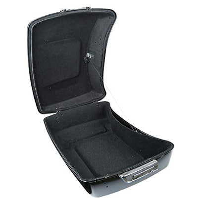 SLMOTO King Tour Trunk Backrest, Detachables Two-Up Mounting Rack 13.7" King Pack Trunk Passenger Wrap Backrest Luggage Rack Fit for Harley Road King Glide Street Glide 14-2025 - color: AStyle #08