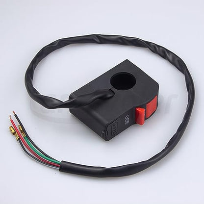 7/8″ Motorcycle Handlebar On Off Push Button Switch with 12V5A USB Charger Headlight Control Switch 4 Wires Replacement Parts Compatible for Most Motorcycle, ATV, Scooter or Snowmobile.