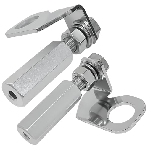 Silver Dirt Bike Flag Mount & 22.5mm Rear Axle Mounting Holder | 2 Pack, Includes Quick Release Flag Pole Holder 1/4" Whip Pole, Bracket,Universal for Motocross, UTV, ATV, Motorcycle, Boat - color: Silver