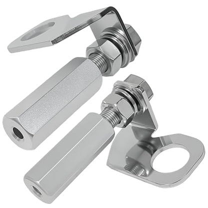 Silver Dirt Bike Flag Mount & 22.5mm Rear Axle Mounting Holder | 2 Pack, Includes Quick Release Flag Pole Holder 1/4" Whip Pole, Bracket,Universal for Motocross, UTV, ATV, Motorcycle, Boat - color: Silver