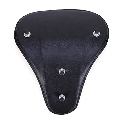 Motorcycle 13" Cushion Softail Spring Bracket Seat for Harley Suzuki Yamaha Bobber-Black - color: Black