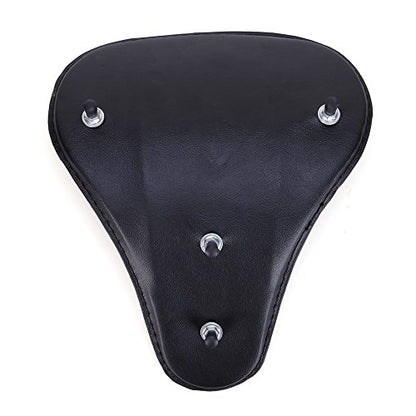 Motorcycle 13" Cushion Softail Spring Bracket Seat for Harley Suzuki Yamaha Bobber-Black - color: Black