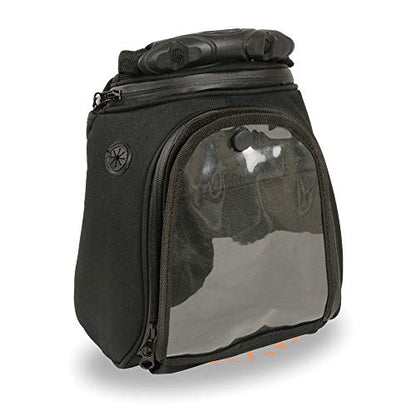 Milwaukee Leather SH677 Black Small Textile Magnetic Motorcycle Tank Bag - One Size
