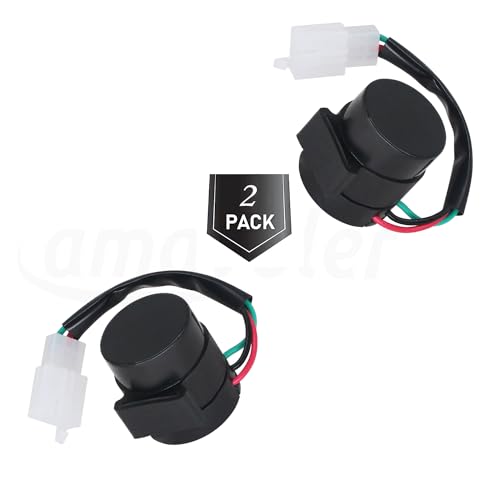 2 PCS Signal Flasher 3 Pins Round Turn Signal Flasher Relay Blinker Black Aftermarket Parts Fit for GY6 50-250cc Scooters Moped ATV Pit Dirt Bike Motorcycles.(2 PCS)