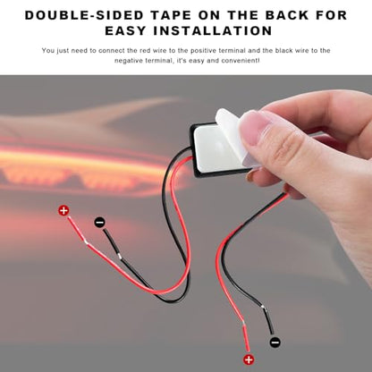 4 PCS Flash Strobe Controller, GS-100A 12-24V Car LED Flasher Module for Brake Light Tail Stop Light, Universal Flashing Strobe Blinking Controller for Car Truck Motorcycle - color: 4pcs