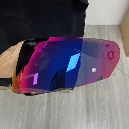 HJ-33 Helmet Visor For i90.Replacement Motorcycle Helmet Shield Compatible with HJC i90 (Revo Rose Red) - color: Revo Rose Red