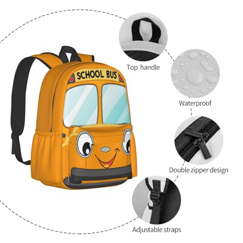 Yellow School Bus Car Backpack Bookbag Laptop Backpacks Multipurpose Daypack for Boys Girls School Men Women Travel Hiking - color: Car