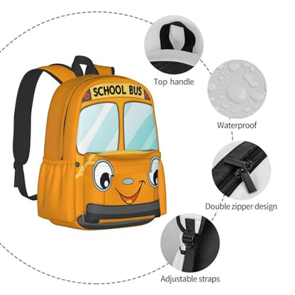 Yellow School Bus Car Backpack Bookbag Laptop Backpacks Multipurpose Daypack for Boys Girls School Men Women Travel Hiking - color: Car