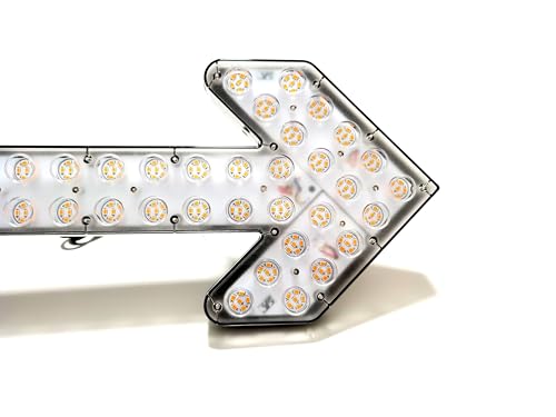 CFLMYYXGS 12V-24V Waterproof Vehicle Amber/White LED Lights Arrow Pilot Light Signal Light Watering Cart Sweeper Work Car Construction Vehicle LED Pilot Light Wrecker Indicator Light bar - color: Amber-White