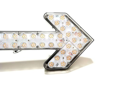 CFLMYYXGS 12V-24V Waterproof Vehicle Amber/White LED Lights Arrow Pilot Light Signal Light Watering Cart Sweeper Work Car Construction Vehicle LED Pilot Light Wrecker Indicator Light bar - color: Amber-White