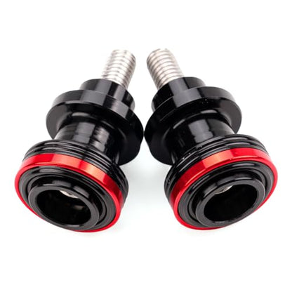 M8 Swingarm Spools Sliders, CNC Billet Aluminum Universal Paddock Rear Stand Screws Bobbins, Fits for CBR600RR CBR1000RR, GSXR600/750/1000, ZX6R ZX10R Z650 Z900, SV650,S1000RR– 2 PCS (Red) - color: Red