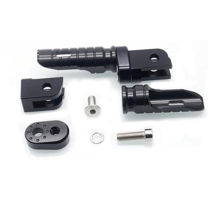 MZS Motorcycle Foot Pegs Front 360° Roating Rider Footpegs Rest Pedal Black CNC Compatible with F900R, F900XR, Rninet, R nine T Scrambler/Pure, S1000R, S1000RR - size: F900R, F900XR, Rninet, S1000R, S1000RR