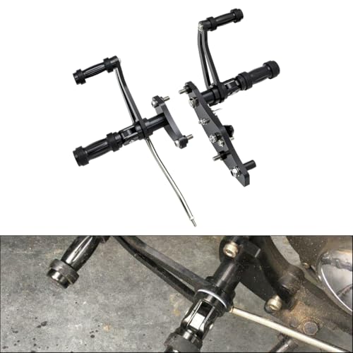 CNC Black 2.17" Forward Controls Foot Pegs Footrests Shift Levers Linkages Kits Compatible with 1995-2006 Kawasaki Vulcan 800 VN800 A B Classic E Drifter - color: Black A, size: VN800