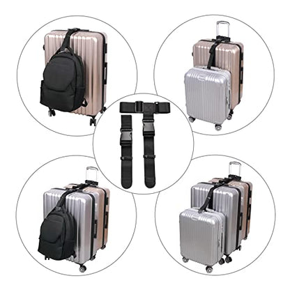 Vigorport Luggage Connector Straps, Add a Bag Suitcase Strap Belt, Luggage Clip Link, Multi Adjustable 1.5" W Travel Attachment Accessories for Carry on Bag Stacker - 2 Pack - size: 1.5''W X-Large