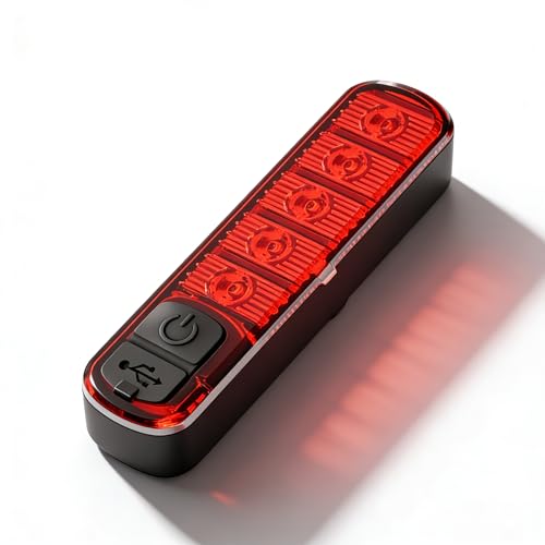 Rechargeable LED Bike Tail Light, IPX6 Waterproof 5 Lighting Modes Rear Safety Light, Helmet Light for Road Mountain Bikes, Electric Scooter,Bike Lighting Parts & Accessories