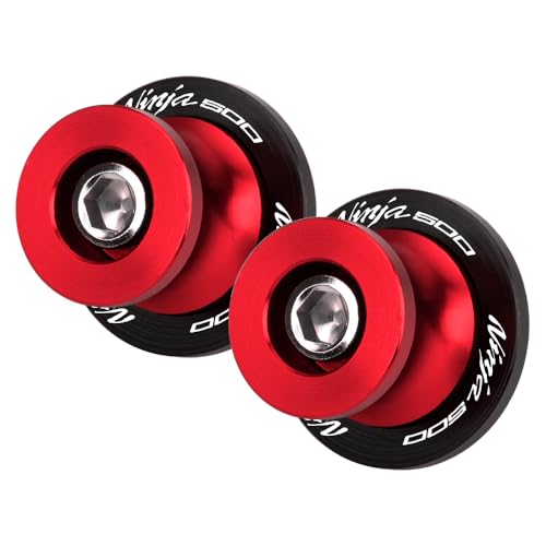 M8 Motorcycle Rear Swingarm Bobbins For Ninja 500 2024 Swingarm Spools Protectors Spool Sliders CNC Aluminum ninja 500 Accessories (Red) - color: Red