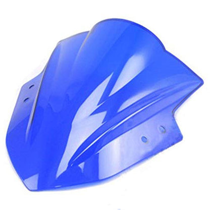 Double Bubble Windshield Windscreen for Kawasaki Ninja 300 EX300R 300R 2013-2017 (Blue) - color: Blue