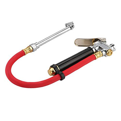 Tire Inflator, Handheld Car Pressure Filler with Dual Chuck Gauge for Vehicles, Portable Tire Hose Tool