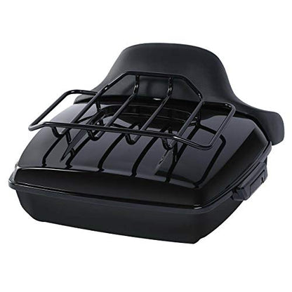 Gloss Black 10.7'' Chopped Tour Luggage Trunk Backrest Detachable Mounting Rack Fit for 2014-2025 Harley Davidson Touring Street Glide Road King Glide - color: Chopped Trunk Set #5