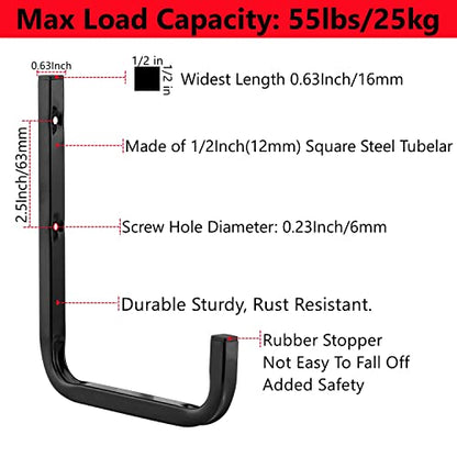 Garage Storage Hook, 6.3 Inch Heavy Duty Wall Mount Utility Hanger - size: 7.6inch x6.3inch