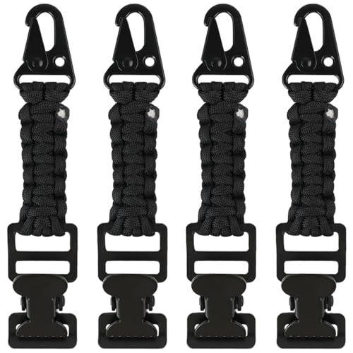 weryerker 2PCS Tactical Glove Clip Holder Anti-slip Nylon Work Glove Holder Clip, for Tactical Backpack, Tool Belt, Outdoor - color: 4pcs Black