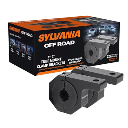 SYLVANIA Universal Bar Mount Bracket Clamp Kit for LED Lights and accesories, Fits Tubes Measuring 1", 1.5", 1.75" & 2" inch Diameter